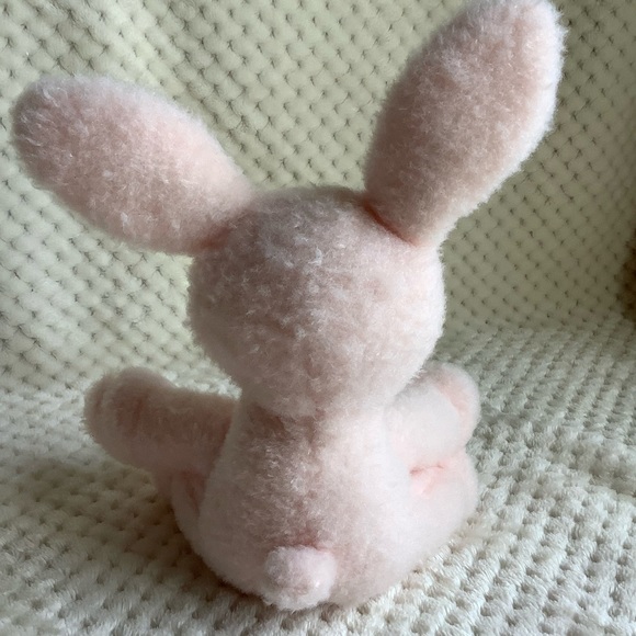 MTY International Co Fuzzy Plush Pink Rattle Bunny Rabbit Stuffed Animal Toy - Picture 4 of 12